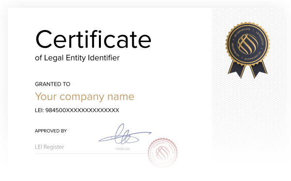 Certificat LEI